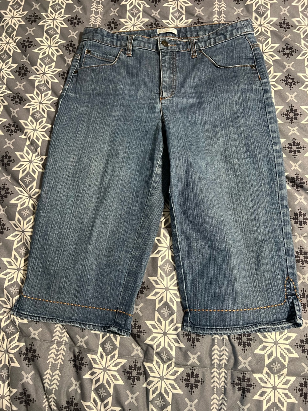 Christopher & Banks Light Blue Denim Capris